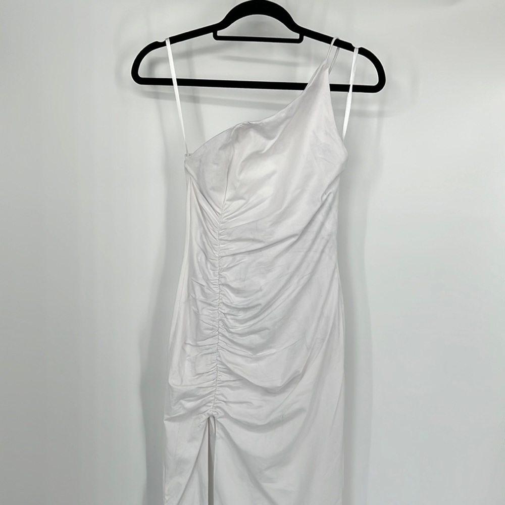 superdown Brynn Ruched Midi Dress in White S